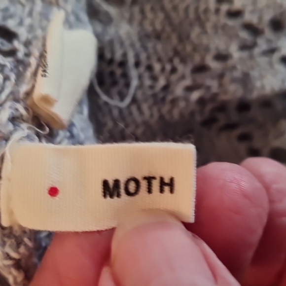 Moth SM womens sweater top gray hooded very lightweight unique - Picture 6 of 7